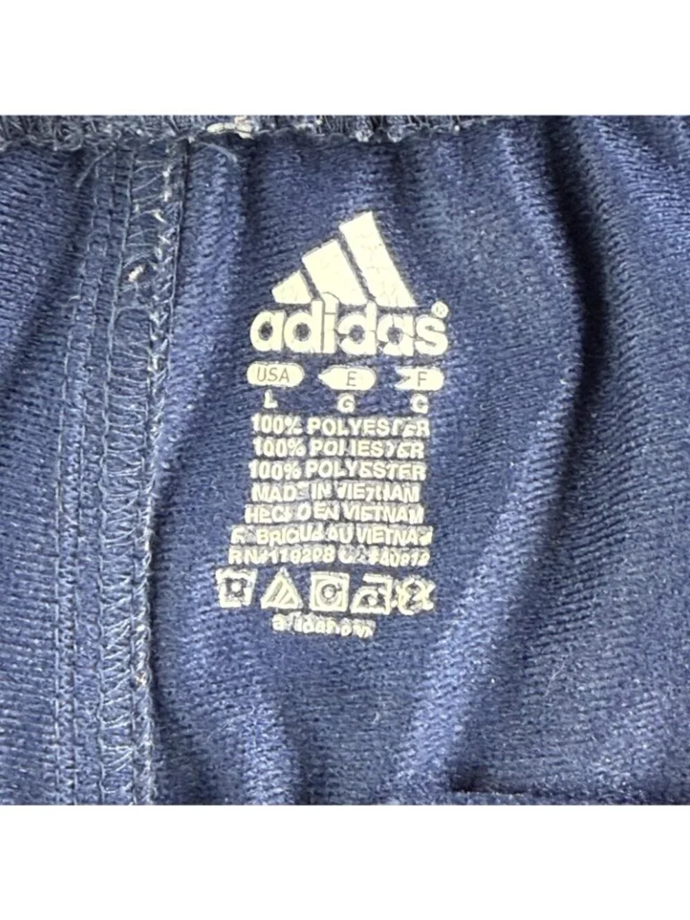 Notre Dame Fighting Irish Pants Men Large Blue NCAA Football Adidas Warm Up